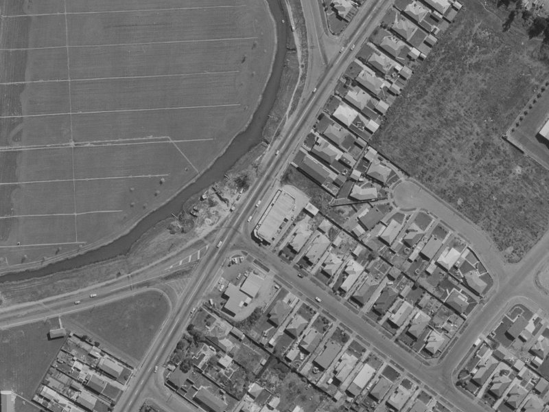86 Wainoni Road from the air, 1970-1974