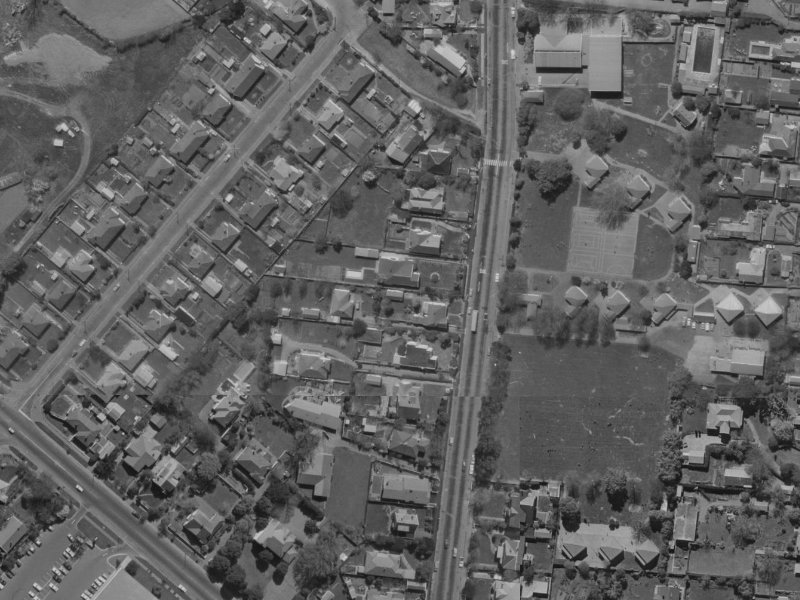 151 Clyde Road from the air, 1970-1974