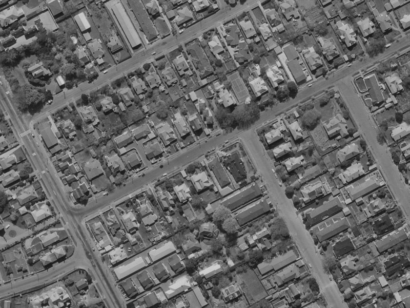 24 Rugby Street from the air, 1970-1974