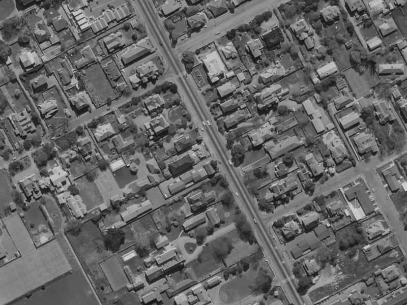 99 Papanui Road from the air, 1970-1974