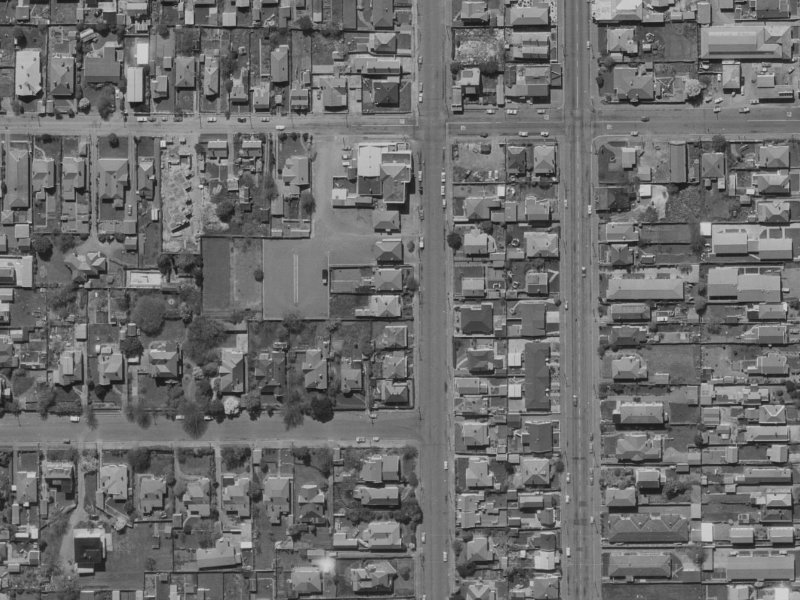 93 Caledonian Road from the air, 1970-1974