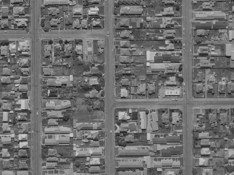 506 Barbadoes Street from the air, 1970-1974