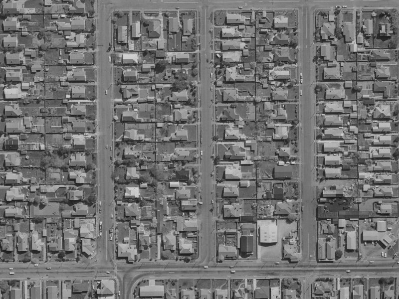 19 Chrystal Street from the air, 1970-1974