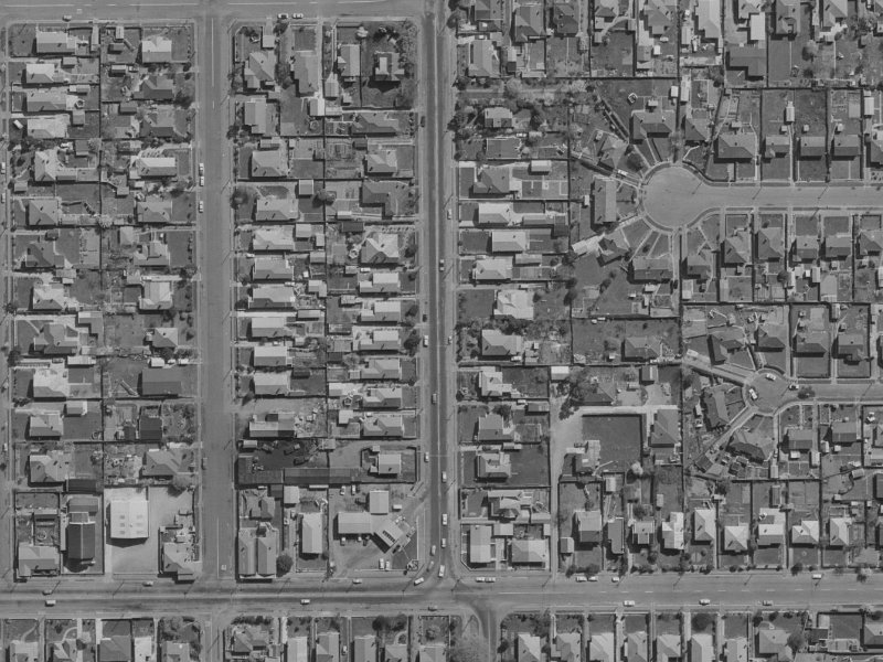 18B North Parade from the air, 1970-1974