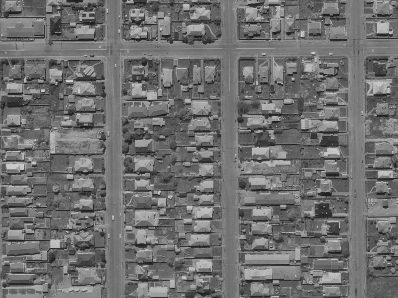 452 Manchester Street from the air, 1970-1974