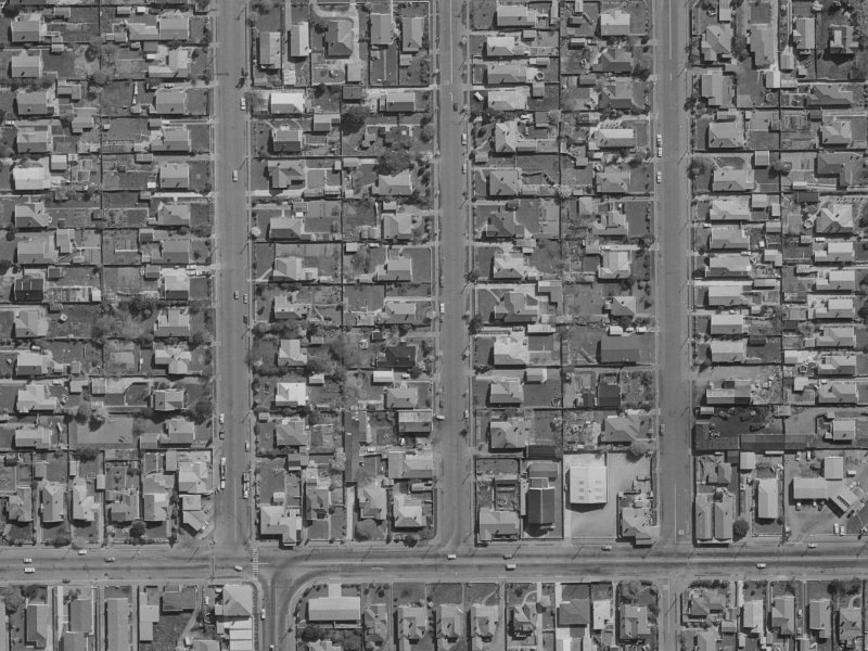 20-24 Petrie Street from the air, 1970-1974