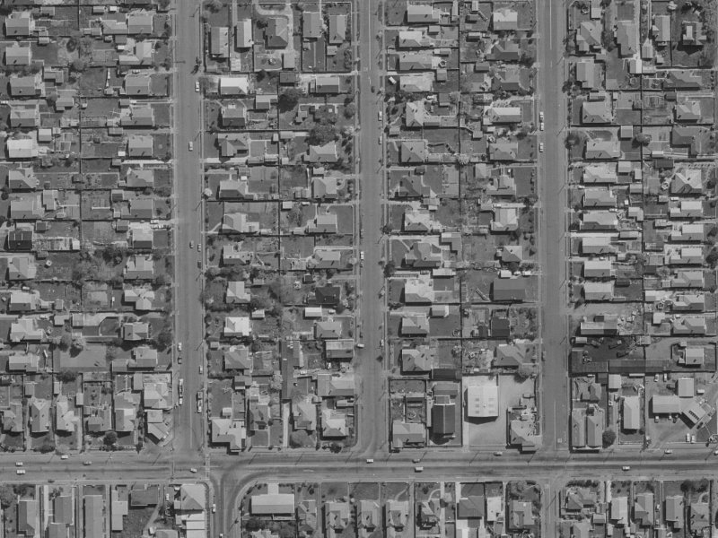 20 Chrystal Street from the air, 1970-1974