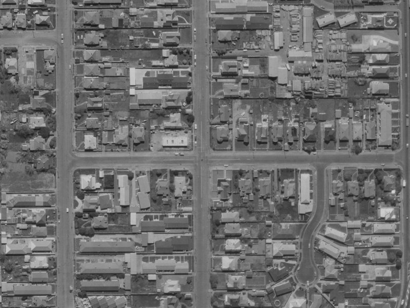 25A Gresford Street from the air, 1970-1974