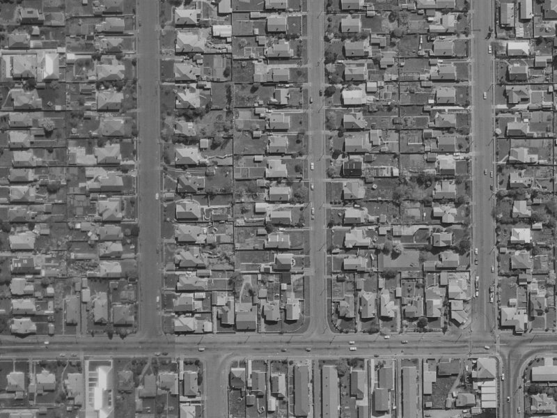 16 Slater Street from the air, 1970-1974