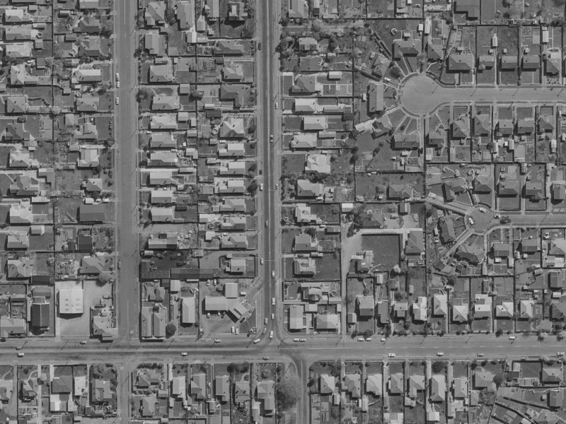 18 North Parade from the air, 1970-1974