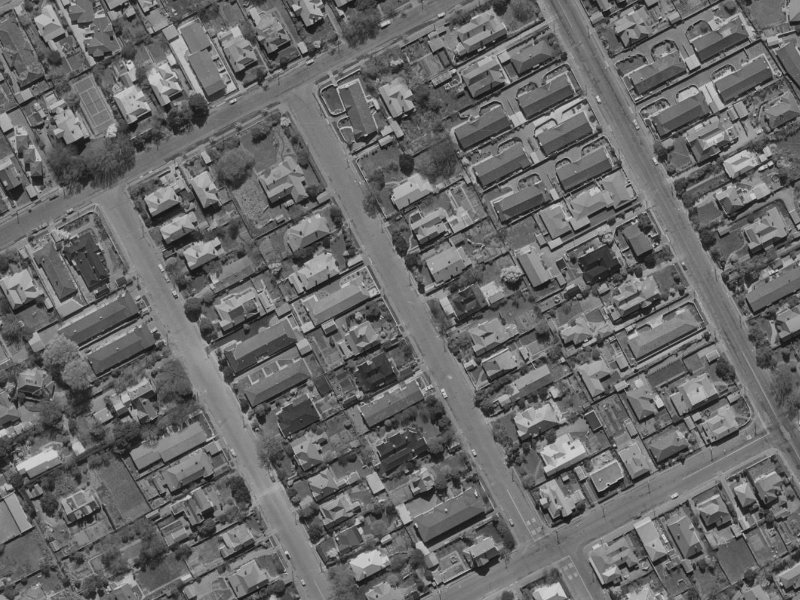 Repton Street from the air, 1970-1974