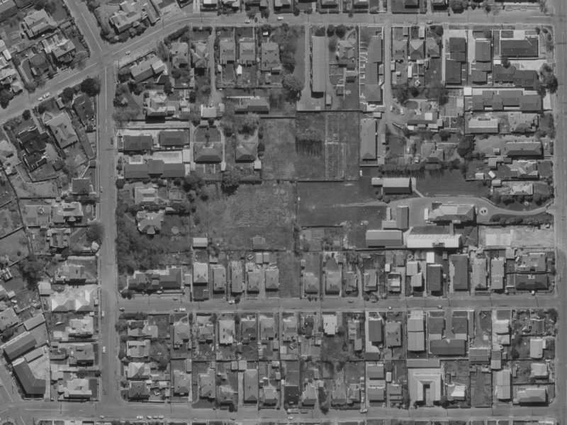 Rehua Lane from the air, 1970-1974