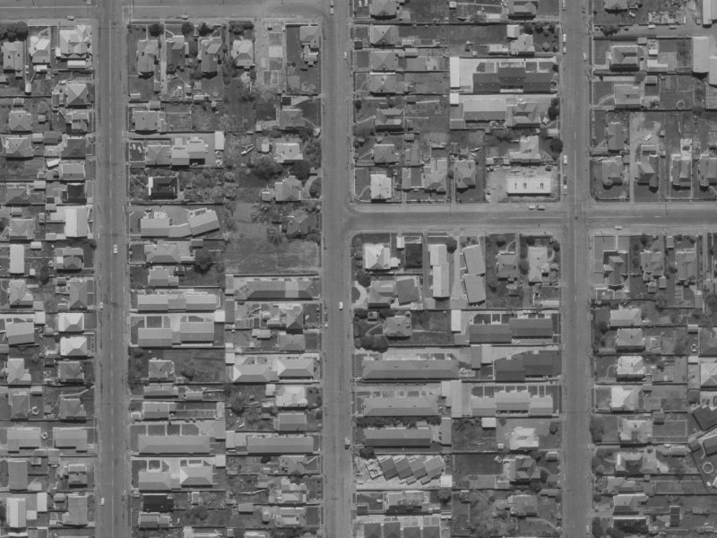 496 Barbadoes Street from the air, 1970-1974
