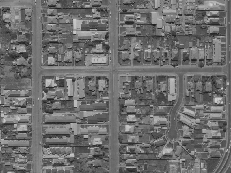 30 Gresford Street from the air, 1970-1974