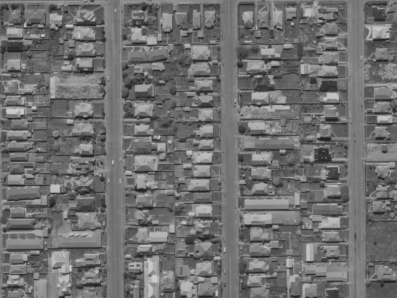 440 Manchester Street from the air, 1970-1974