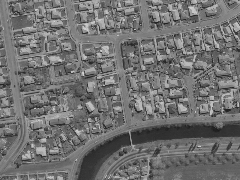 5 Snell Place from the air, 1970-1974