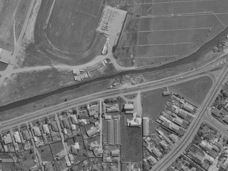 876 Avonside Drive from the air, 1970-1974