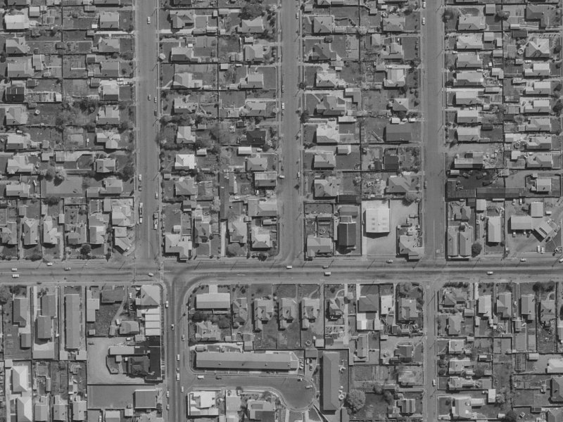 11 Petrie Street from the air, 1970-1974