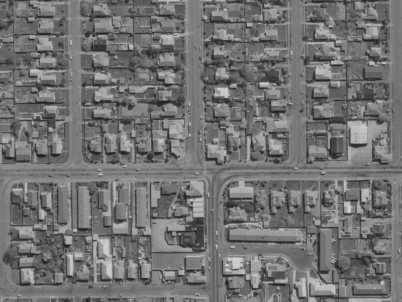 73 North Avon Road from the air, 1970-1974