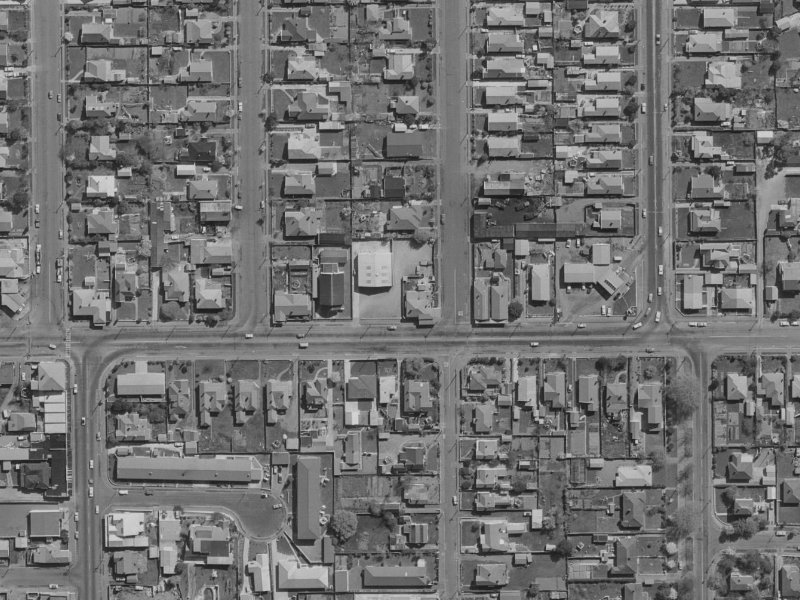 115 North Avon Road from the air, 1970-1974