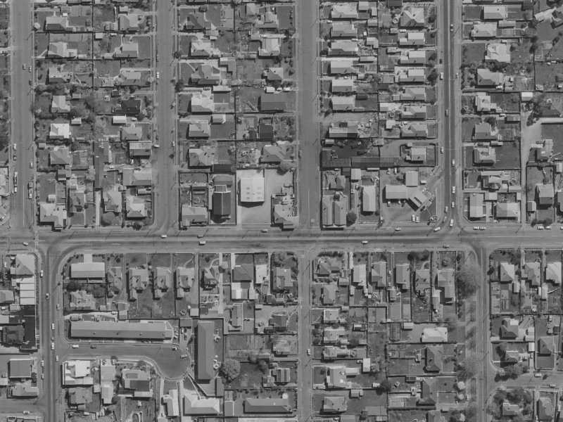 9 Chrystal Street from the air, 1970-1974