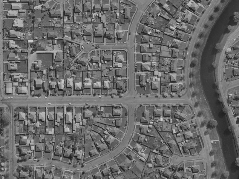 161 North Avon Road from the air, 1970-1974