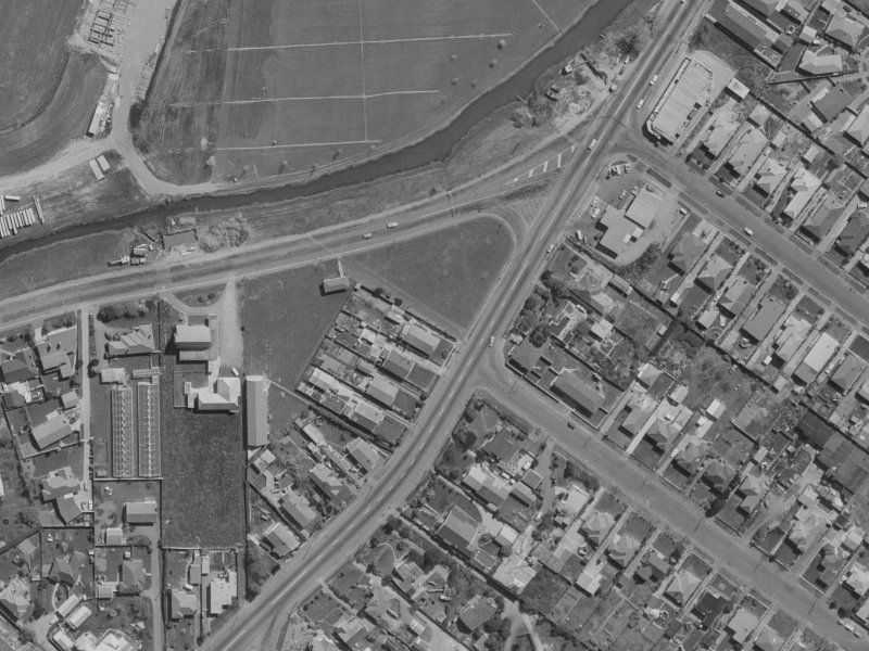 83 Wainoni Road from the air, 1970-1974