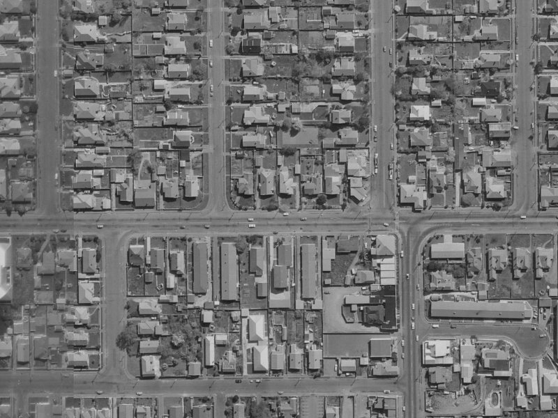 55 North Avon Road from the air, 1970-1974
