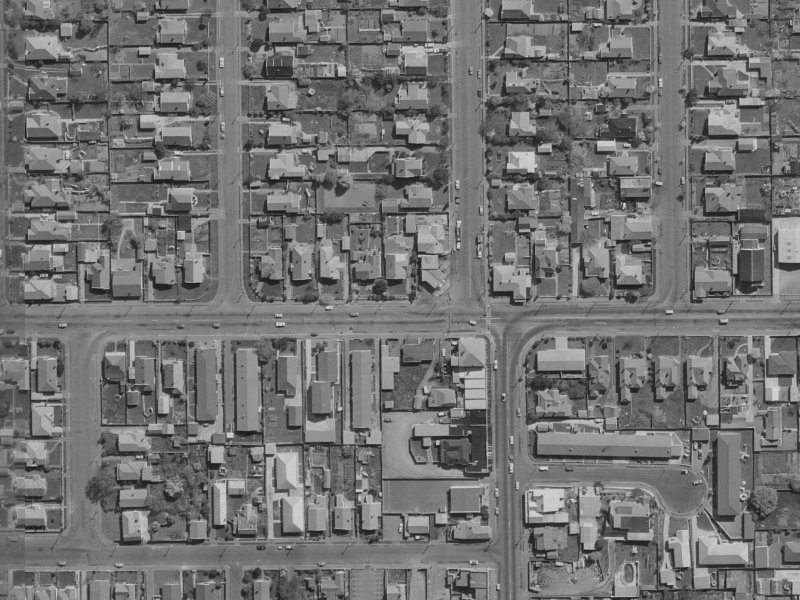 67 North Avon Road from the air, 1970-1974