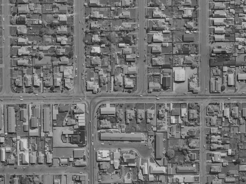 87 North Avon Road from the air, 1970-1974