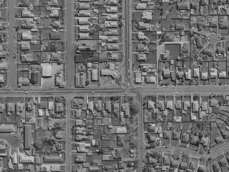 121 N Avon Road from the air, 1970-1974
