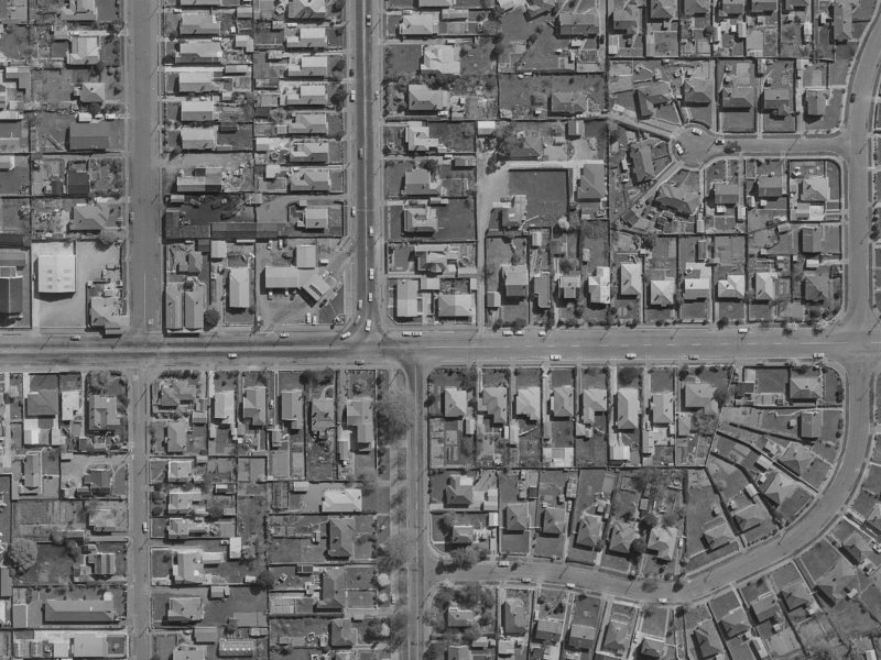 139 North Avon Road from the air, 1970-1974