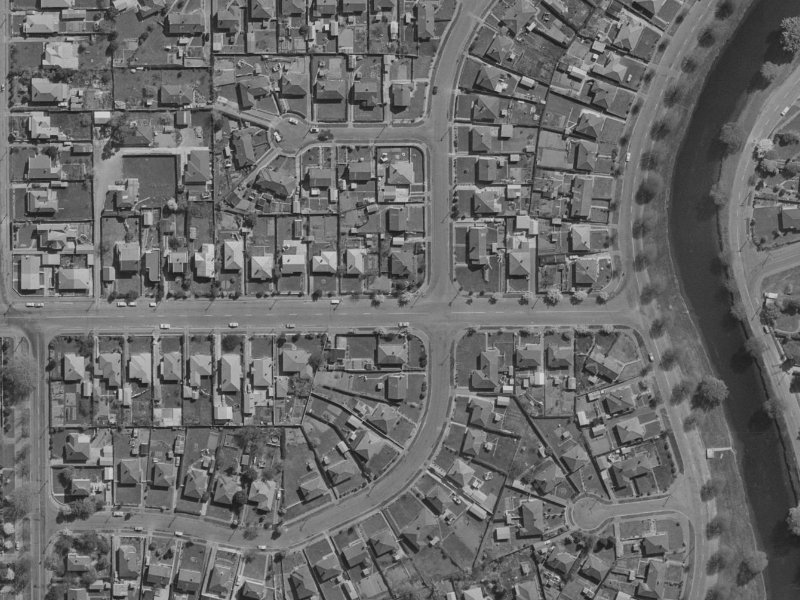Flesher Avenue from the air, 1970-1974