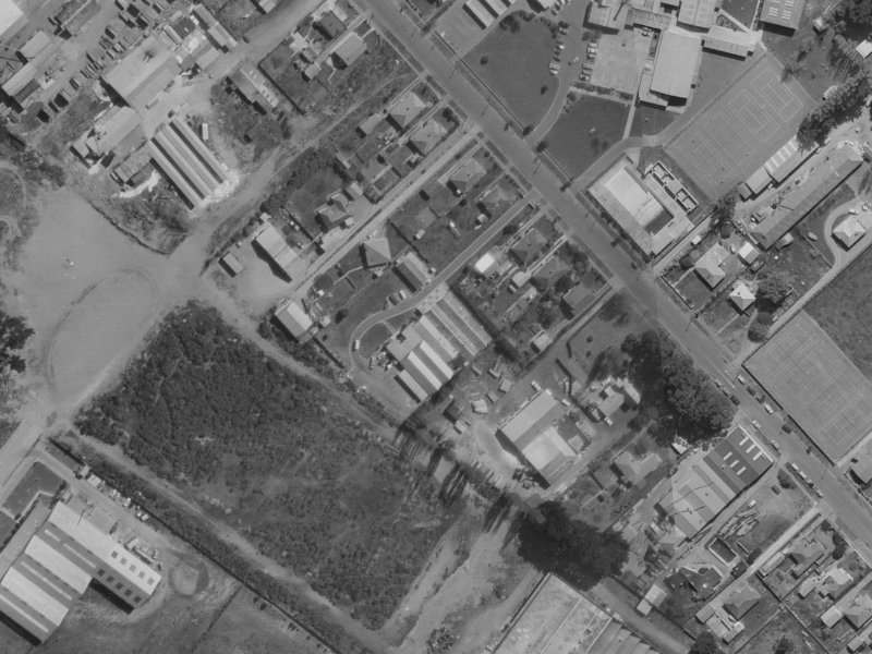 94 Shortland Street from the air, 1970-1974