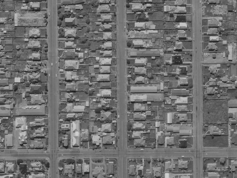 63 Bishop Street from the air, 1970-1974