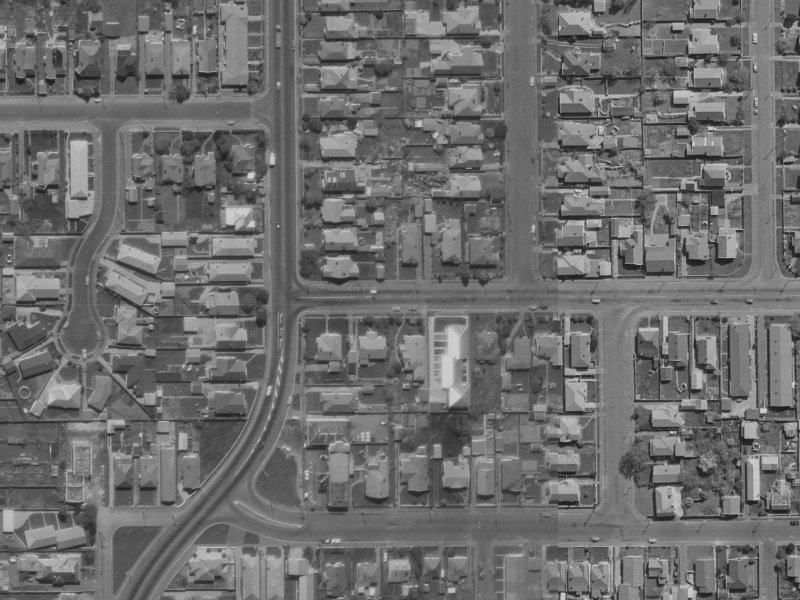 10 N Avon Road from the air, 1970-1974