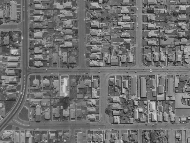24 N Avon Road from the air, 1970-1974