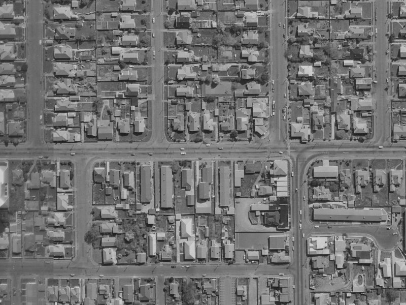 52 North Avon Road from the air, 1970-1974