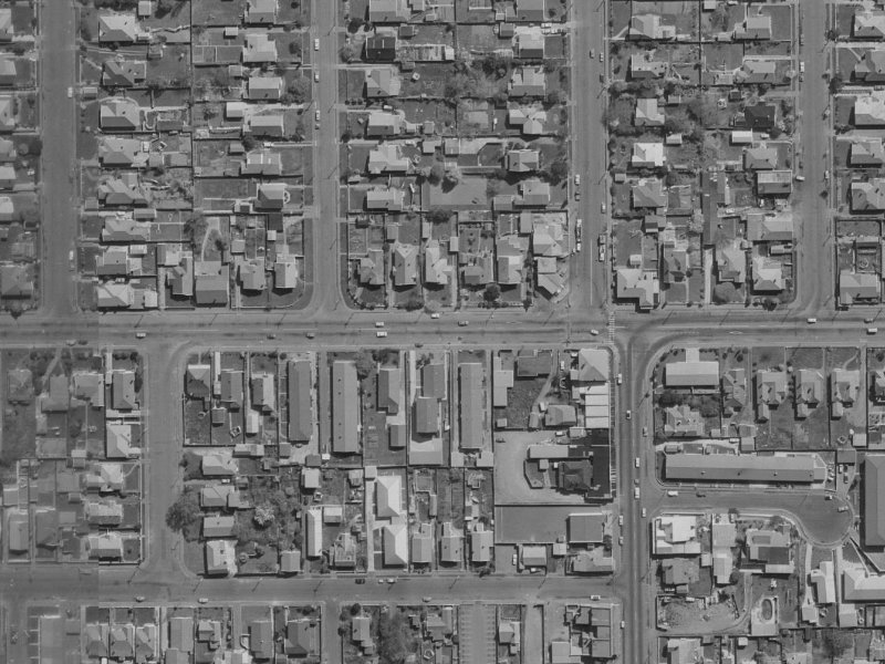 56 N Avon Road from the air, 1970-1974