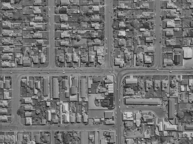67 N Avon Road from the air, 1970-1974