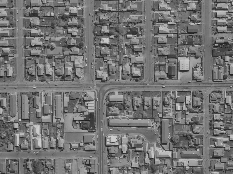 81 North Avon Road from the air, 1970-1974