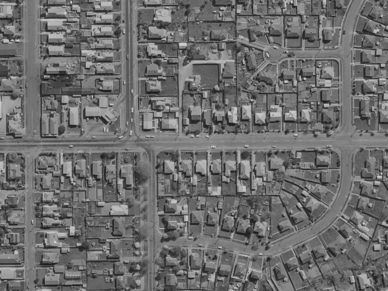 154 North Avon Road from the air, 1970-1974