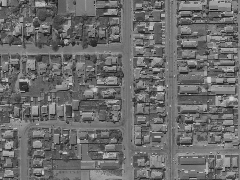 984 Colombo Street from the air, 1970-1974