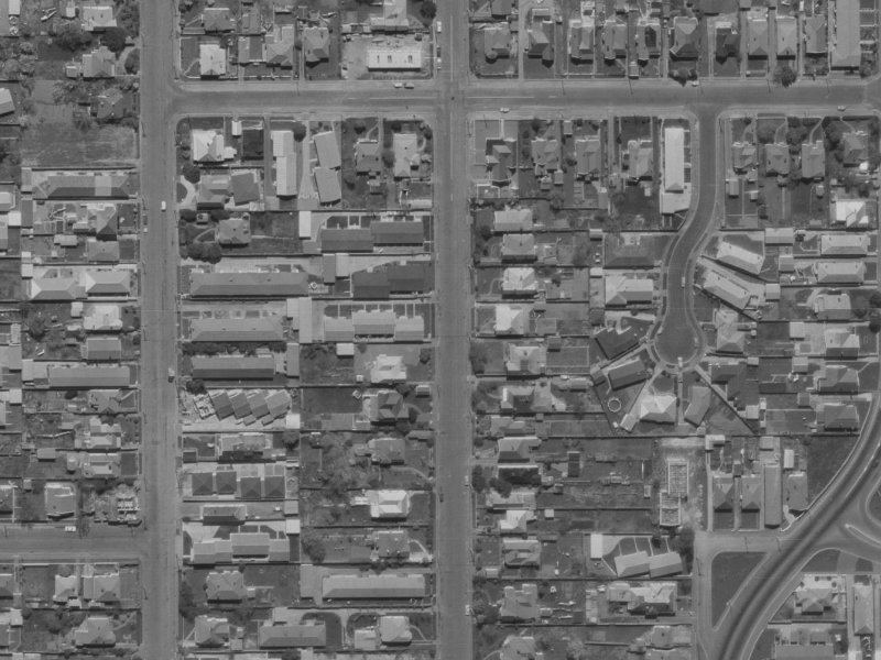 Champion Street from the air, 1970-1974