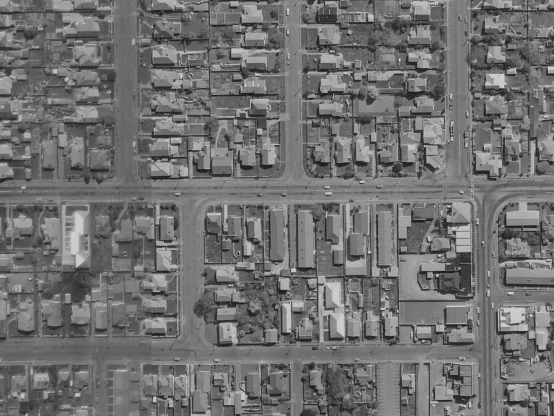 38 North Avon Road from the air, 1970-1974