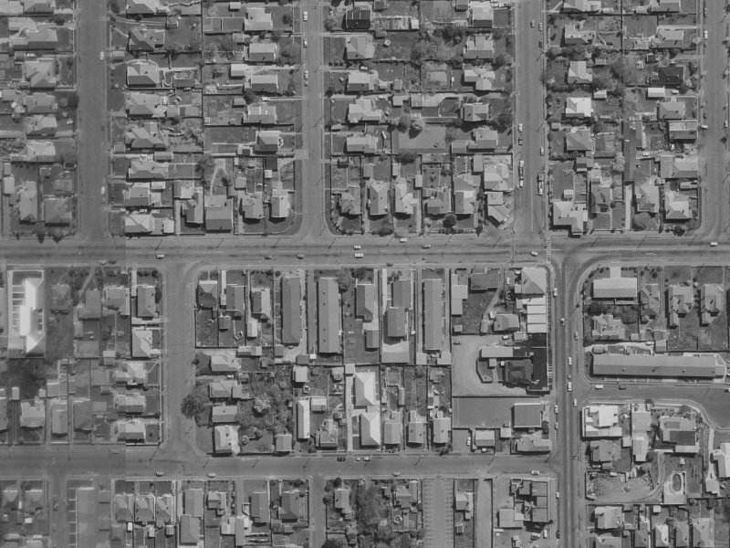 48 North Avon Road from the air, 1970-1974