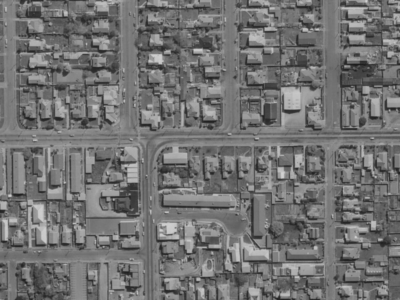 84 North Avon Road from the air, 1970-1974