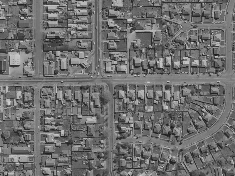148 North Avon Road from the air, 1970-1974