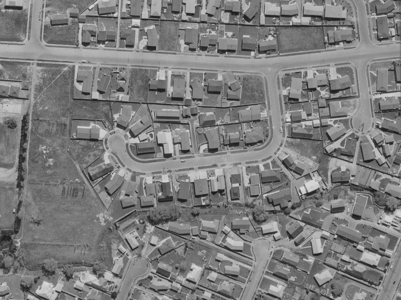 Highfield Place from the air, 1970-1974