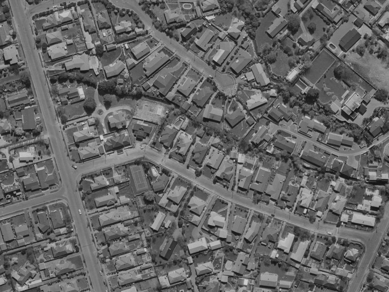 24 Wilfrid Street from the air, 1970-1974